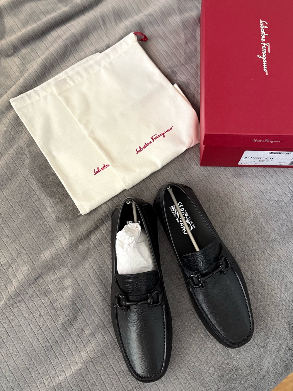 Salvatore Ferragamo Black Leather Loafers